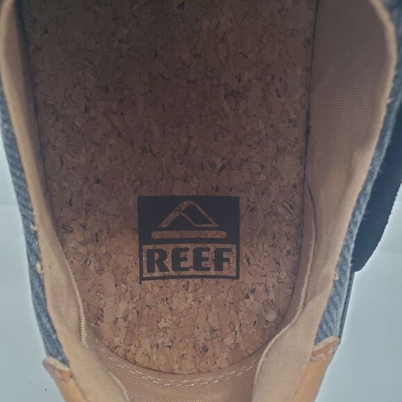 Reef Women's Size 8 Blue Lace-up Denim Sneakers Jute Edge Cork Sole Style C15360 - Picture 7 of 8
